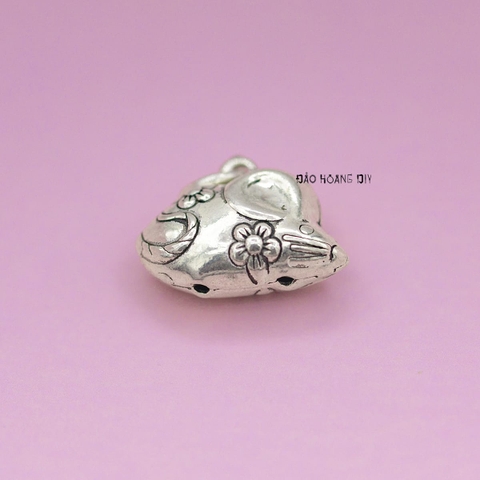 Mặt Dây Chuyền Bạc Trẻ Em S925 Hình Con Chuột Hoa Văn Xinh Xắn Style 1 M2409270005
