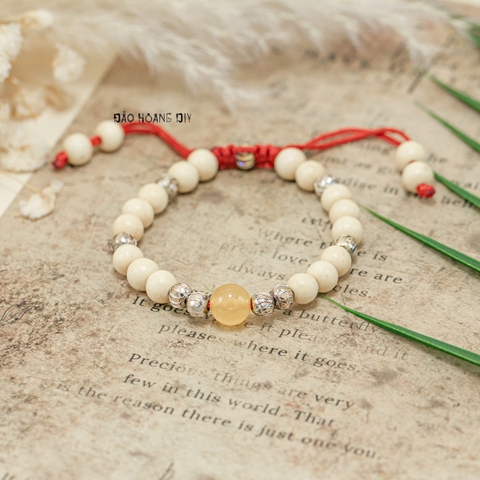 Vòng Dâu Mix 9 hạt bạt và Hạt Vàng