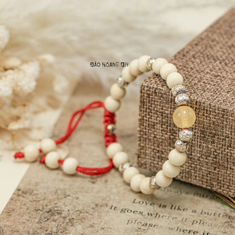 Vòng Dâu Mix 9 hạt bạt và Hạt Vàng