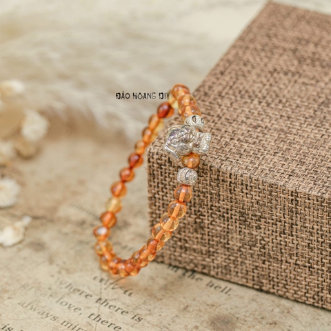 Vòng Hổ Phách Charm Cún Xinh V2409160013