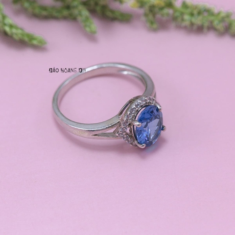 Nhẫn Bạc Nữ Phong Thủy Đá Xanh Dương N2409060005