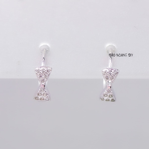 Bông Tai Bạc S925 Cho Bé Khong Tròn Nơ Nhỏ Xinh H2410280023