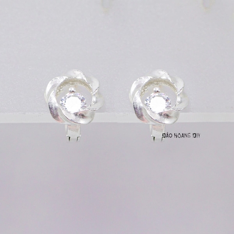 Bông Tai Bạc Nữ S925 Khong Tròn Kiểu Vòng Tròn Xoắn Xinh Xắn H2410280013