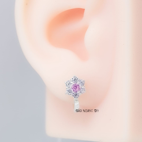 Bông Tai Bạc Nữ Kiểu Bật Hoa 6 Cánh Nhỏ Xinh H2410210009