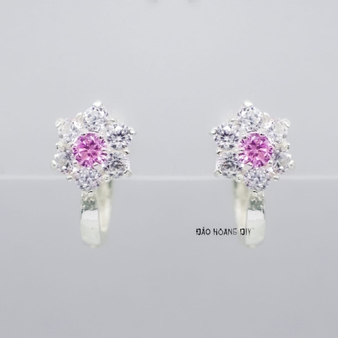 Bông Tai Bạc Nữ Kiểu Bật Hoa 6 Cánh Nhỏ Xinh H2410210009