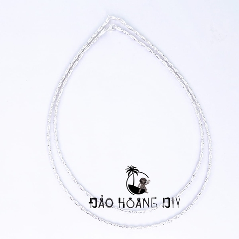 Kiềng Bạc S925 Đảo Hoang DIY Cho Nữ Tết 2 Xoắn Cao Cấp Sang Trọng Cuốn Hút