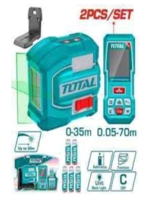 Bộ combo  máy đo  khoảng cách  TMT57026 &  máy đo mức  cân bằng tia  laser xanh  TLL156601