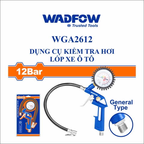 Dụng cụ kiểm tra hơi lốp xe ô tô wadfow WGA2612