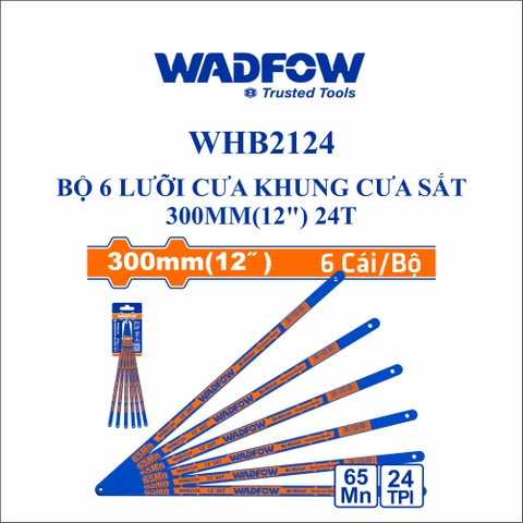 Bộ 6 lưỡi cưa khung cưa sắt 300mm(12