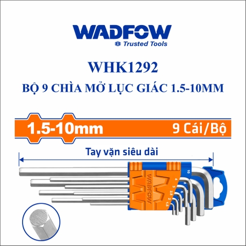 Bộ 9 chìa mở lục giác 1.5-10mm wadfow WHK1292