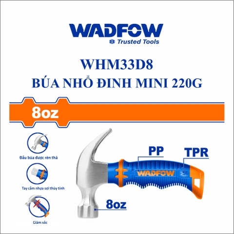 Búa nhổ đinh mini 220g wadfow WHM33D8