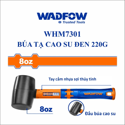 Búa tạ cao su đen 220g wadfow WHM7301