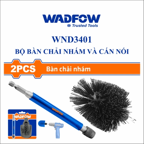 Bộ bàn chải nhám và cán nối wadfow WND3401