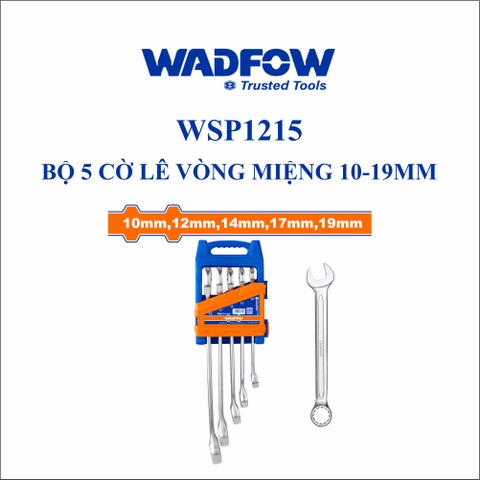 Bộ 5 cờ lê vòng miệng 10-19mm wadfow WSP1215