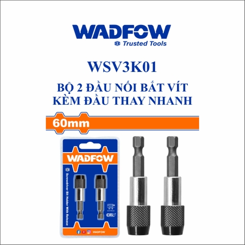 Bộ 2 đầu nối bắt vít kèm đầu thay nhanh wadfow WSV3K01