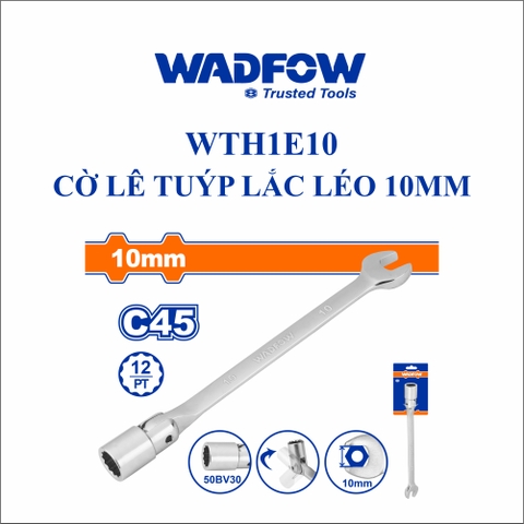 Cờ lê tuýp lắc léo 10mm wadfow WTH1E10