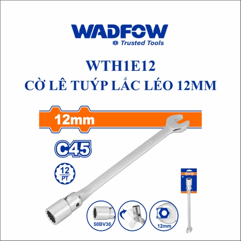 Cờ lê tuýp lắc léo 12mm wadfow WTH1E12