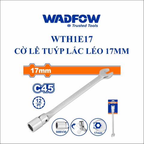 Cờ lê tuýp lắc léo 17mm wadfow WTH1E17