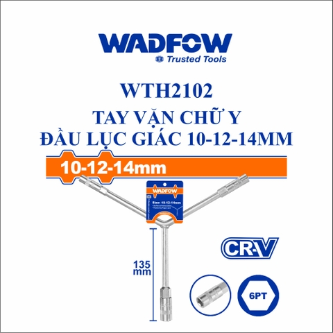 Tay vặn chữ Y đầu lục giác 10-12-14mm wadfow WTH2102