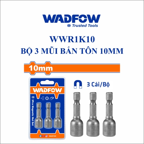 Bộ 3 mũi bắn tôn 10mm wadfow WWR1K10
