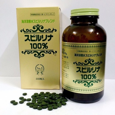 Tảo Xoắn Mặt Trời Spirulina (Tảo Vàng) Nhật Bản (Loại 2200 viên)