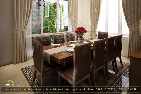 thiết kế bộ bàn ăn gia đình