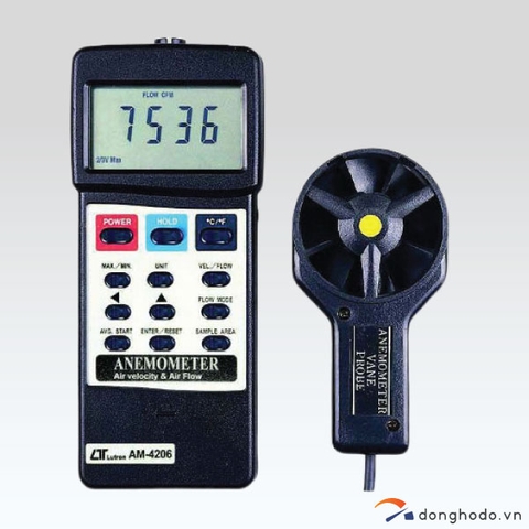 Máy đo tốc độ gió, lưu lượng gió, nhiệt độ môi trường LUTRON AM-4206