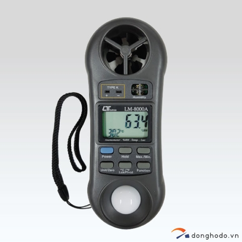 Máy đo nhiệt độ, độ ẩm, ánh sáng, tốc độ gió LUTRON LM-8000A giá rẻ