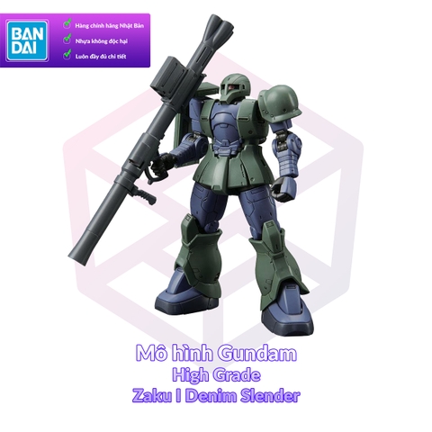 Mô Hình Gundam Bandai HG 09 MS-05 Zaku I (Denim / Slender) 1/144 GTO [GDB] [BHG]