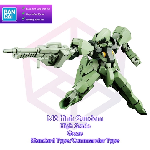 Mô Hình Gundam Bandai HG 002 Graze Standard Type / Commander Type 1/144 IBO [GDB] [BHG]