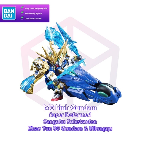 Mô Hình Gundam Bandai SD 07 Zhao Yun 00 Gundam & Bilongqu - Triệu Tử Long (Triệu Vân) Sangoku Soketsuden [GDB] [BSD]
