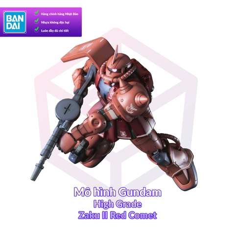 Mô Hình Gundam Bandai HG 024 MS-06S Zaku II (Red Comet Ver) 1/144 GTO [GDB] [BHG]