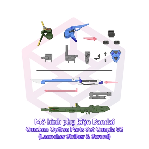 Mô hình phụ kiện Bandai Gundam Option Parts Set Gunpla 02 (Launcher Striker & Sword) [GDB]