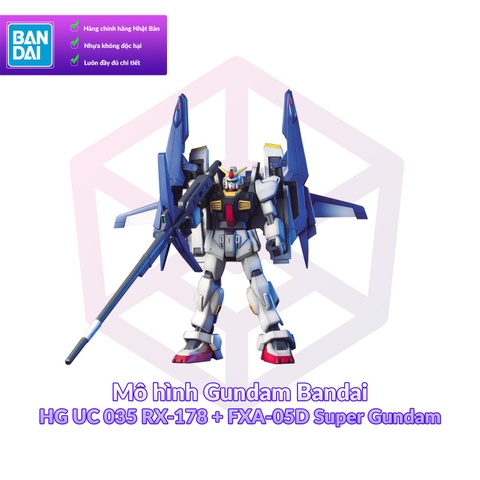 Mô hình Gundam Bandai HG UC 035 RX-178 + FXA-05D Super Gundam 1/144 [GDB] [BHG]