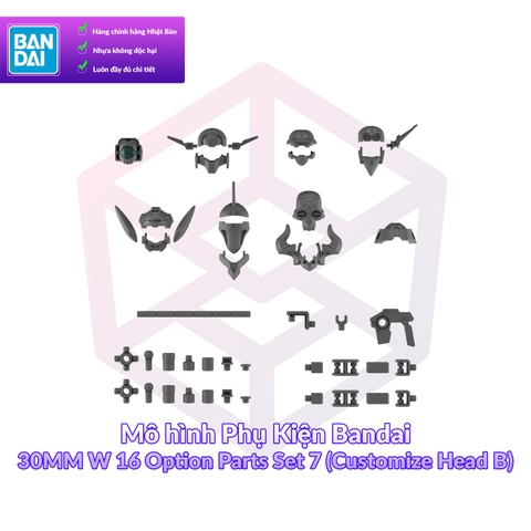 Mô hình Phụ Kiện Bandai 30MM W 16 Option Parts Set 7 (Customize Head B) 1/144 [30MM]