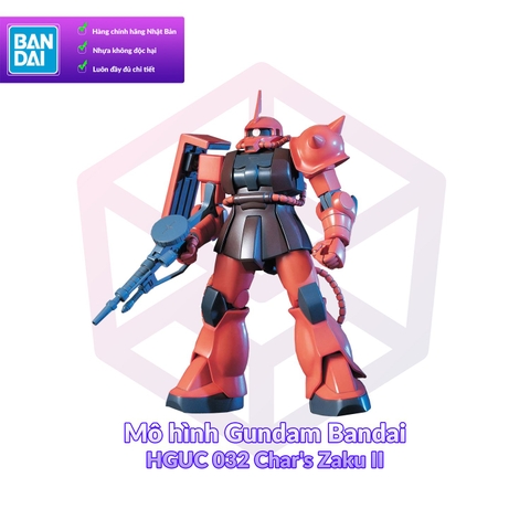 Mô hình Gundam Bandai HGUC 032 Char's Zaku II 1/144 MS Gundam [GDB] [BHG]