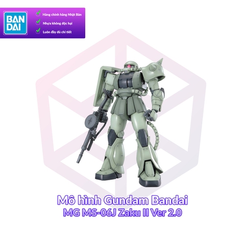 Mô hình Gundam Bandai MG MS-06J Zaku II Ver 2.0 1/100 Mobile Suit Gundam [GDB] [BMG]