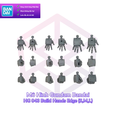 Mô Hình Phụ kiện Gundam Bandai HG 043 Build Hands Edge (S,M,L) 1/144 BC Build Divers [GDB] [BHG]