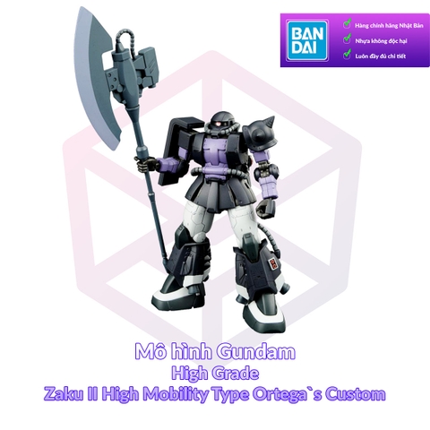 Mô Hình Gundam Bandai HG 05 Zaku II High Mobility Type Ortega`s Custom 1/144 GTO [GDB] [BHG]
