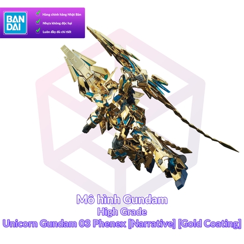 Mô Hình Gundam Bandai HG 227 Unicorn Gundam 03 Phenex [Narrative] [Gold Coating] 1/144 Gundam NT [GDB] [BHG]