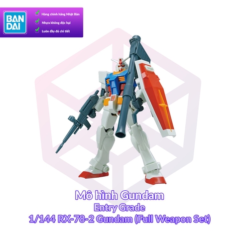 Mô hình Gundam Bandai Entry Grade RX-78-2 Gundam (Full Weapon Set) 1/144 MS Gundam [GDB]