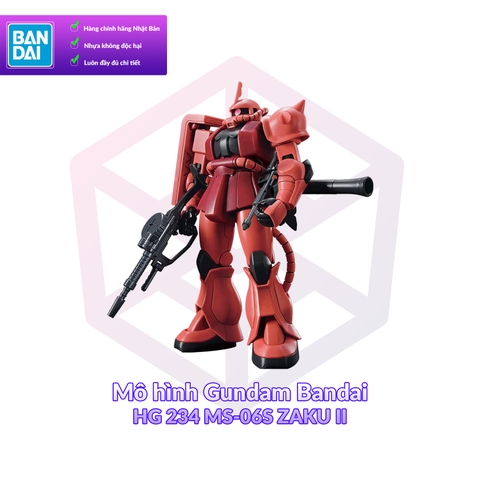 Mô Hình Gundam Bandai HG 234 MS-06S ZAKU II 1/144 MS Gundam [GDB] [BHG]