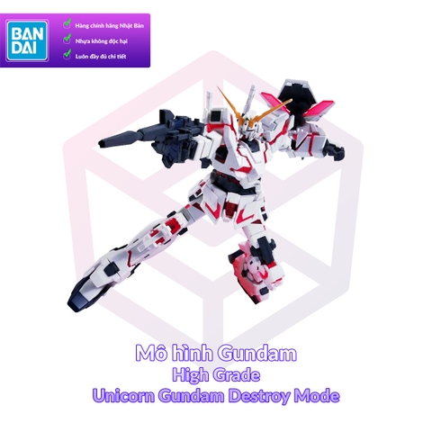 Mô Hình Gundam Bandai HG 100 Unicorn Gundam Destroy Mode 1/144 MS Gundam UC [GDB] [BHG]