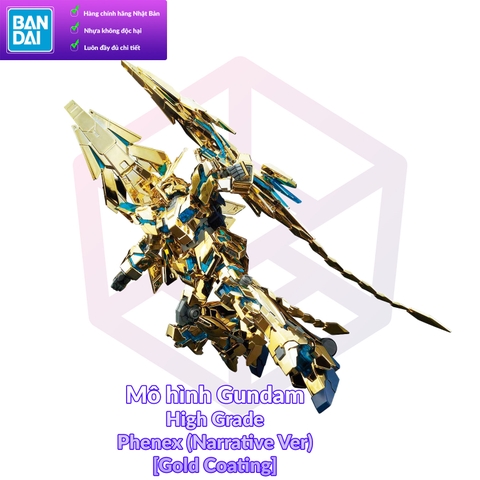 Mô Hình Gundam Bandai HG 216 Unicorn Gundam 03 Phenex Destroy Mode Narrative Ver Gold Coating 1/144 UC [GDB] [BHG]