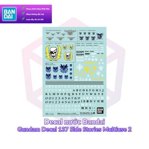 Decal nước Bandai Gundam Decal 137 Side Stories Multiuse 2 [TAM]