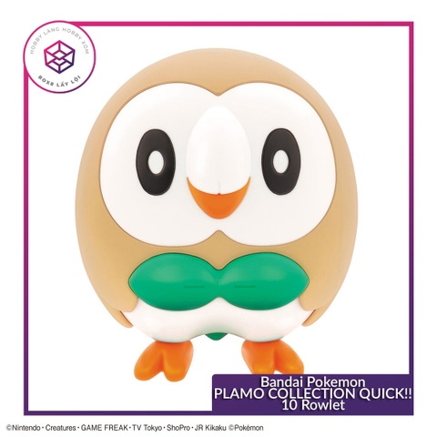 Mô hình Bandai Pokemon PLAMO COLLECTION QUICK!! 10 Rowlet [GDB] [MKB]