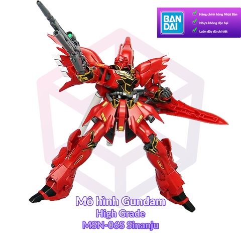 Mô Hình Gundam Bandai HG 116 MSN-06S Sinanju 1/144 MS Gundam UC [GDB] [BHG]