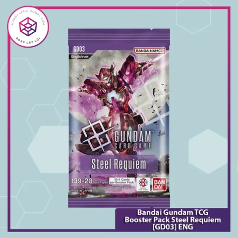 Thẻ bài Bandai Gundam TCG Booster Pack Steel Requiem [GD03] ENG [TCG]