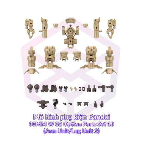Mô hình phụ kiện Bandai 30MM W 32 Option Parts Set 18 (Arm Unit/Leg Unit 2) [GDB] [30MM]