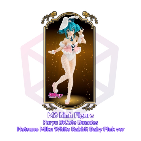 Mô hình Figure Furyu BiCute Bunnies Hatsune Miku White Rabbit Baby Pink ver - Vocaloid [FCH]